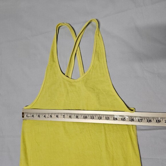 Lululemon Crossback Top Blouse Shirt Women Size 10 Green Neon - Picture 13 of 13